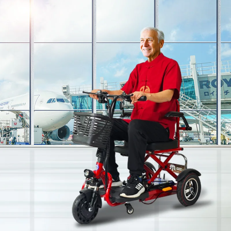 LM1:Foldable E - Tricycle for Seniors: The Ideal Elderly Mobility Scooter, Compact, Light, Ideal for Home Leisure