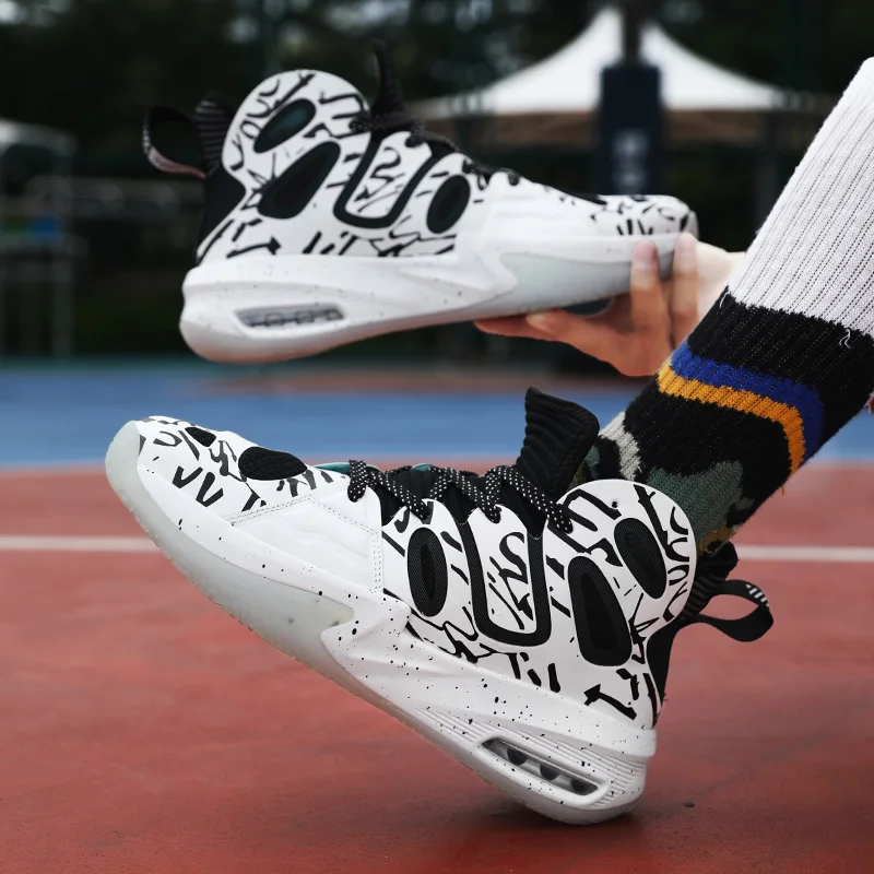 Basketball Shoes Men's Shock Absorption Cushioning Low Top Professional Practical Sneakers Men's Outdoor Running Shoes