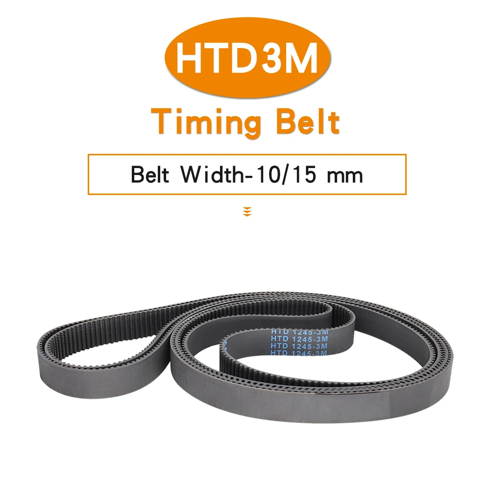 Toothed Belt HTD3M-1071/1098/1104/1125/1176/1200/1245/1260/1335/1344 Timing Belt Width 10/15 mm For 3M Aluminium Timing Pulley