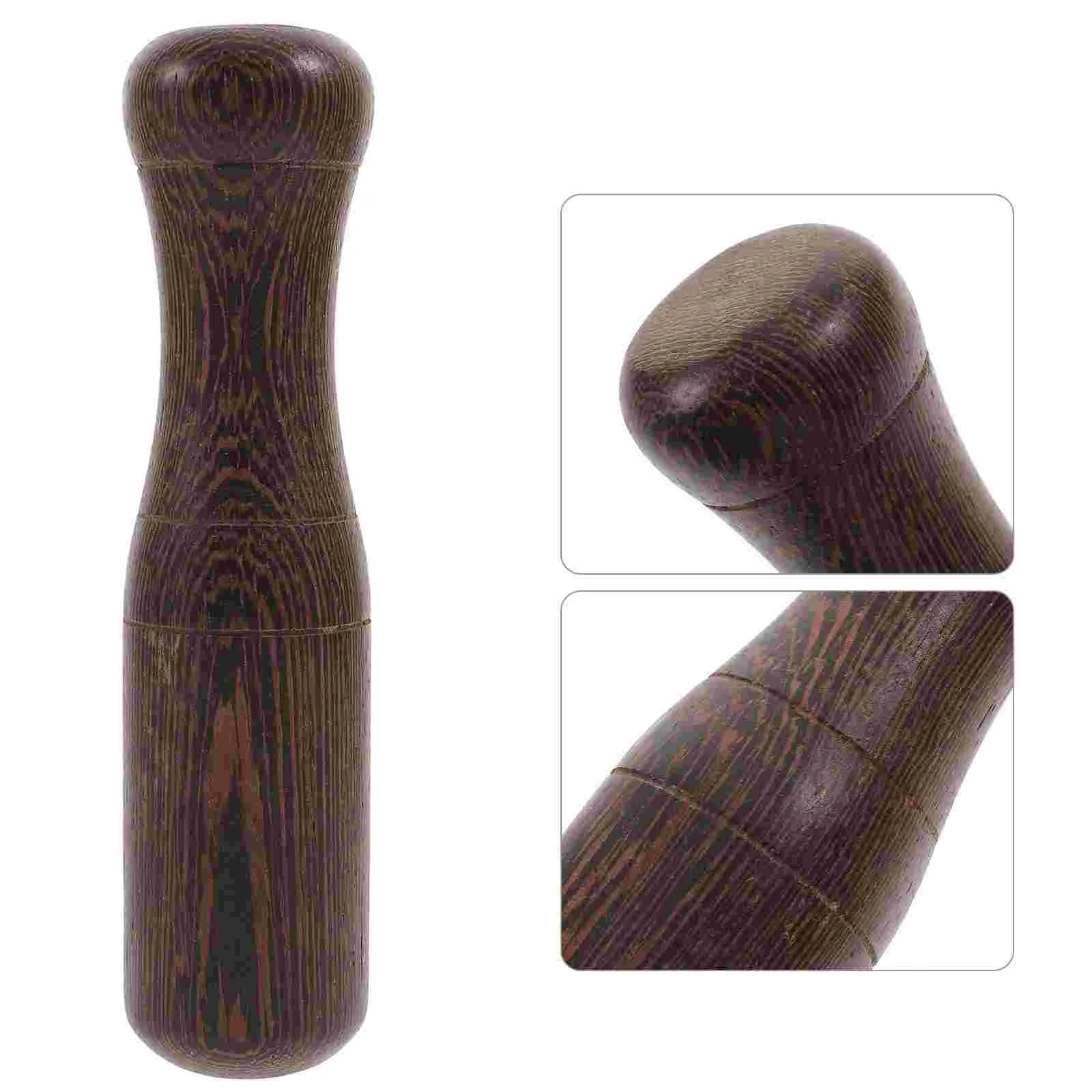 Decorate Pedestal Stick Pepper Grinder Crusher Pestle Crank Spice Wood Bar