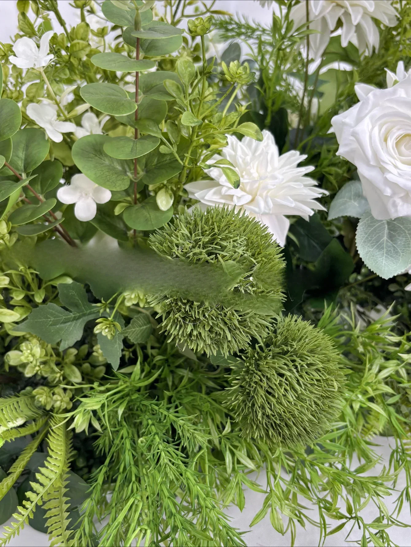 Wholesale Aisle White and Green Wedding Floral Centerpiece Floral Arch Stage Background Decoration