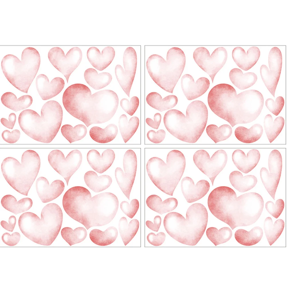 

1Set Heart Wall Decal DIY Self Adhesive Removable Wall Sticker for Nursery Living Room Kids Room Sticker DIY Heart Decal