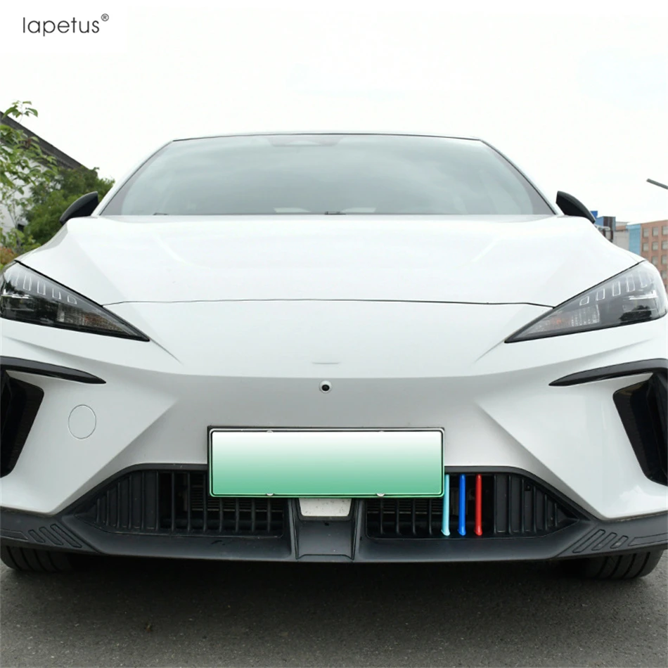 

3PCS Car Front Grille Grill Mesh Strips Inserts Decoration Cover Trim Accessories Exterior Refit Kit Fit For MG 4 EV 2023 2024