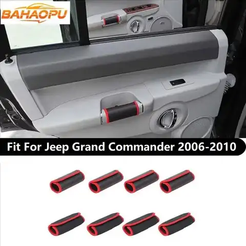 BAHAOPU Car Interior Hand Brake/Top Handle/Door Inner Handle Protective Cover For Jeep Grand Commander 2006-2010 Car Accessories