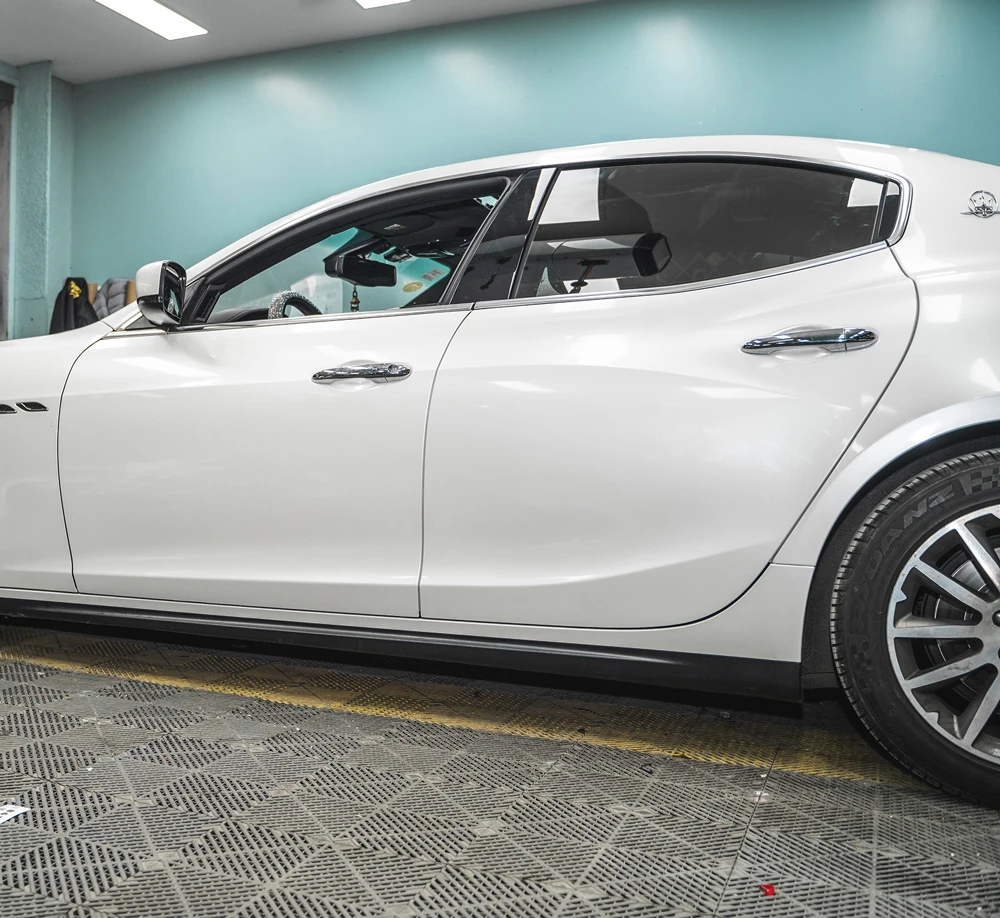 ملصق سيارة لامع لؤلؤي أبيض السيارات الفينيل التفاف فيلم تغيير لون فيلم فقاعة الحرة التفاف اكسسوارات السيارات الداخلية الخارجي #5