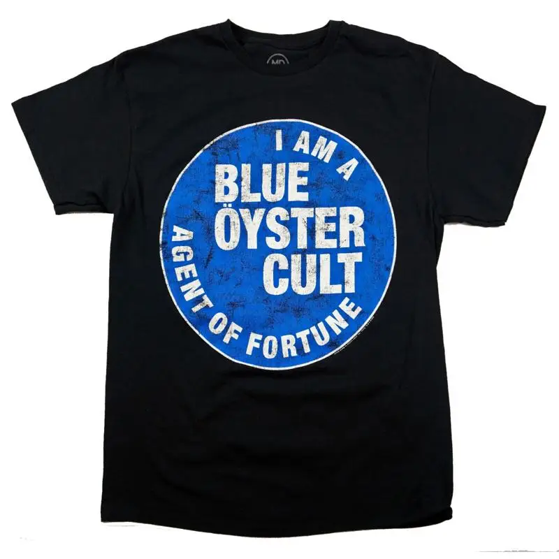 

Blue Oyster Cult BOC Agent of Fortune Official Merch Black Tee T-Shirt Sz M AS*