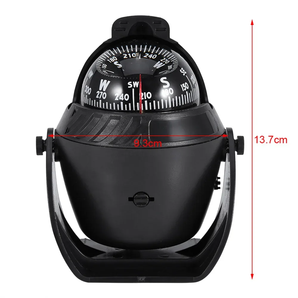 ABS Plastic High Accurate Pivoting Compass Navigation Electronic Compasso Marine Boat Ship Compass with  Light