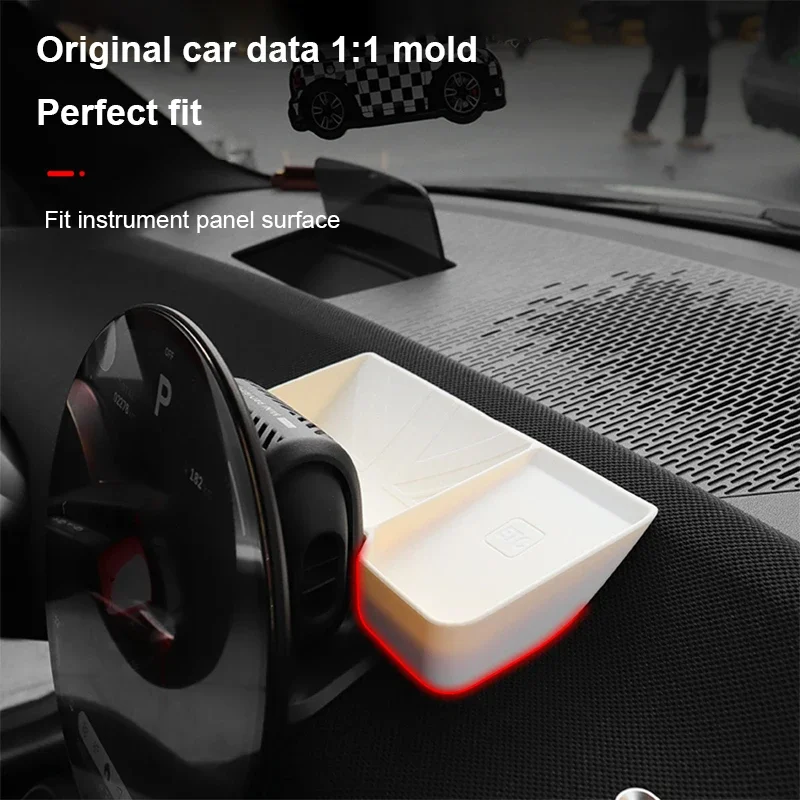Dashboard Storage Box Behind Screen for Mini Countryman U25 Cooper E SE J01 EV J05 Aceman 2024 2025 Car Instrument Storage Box