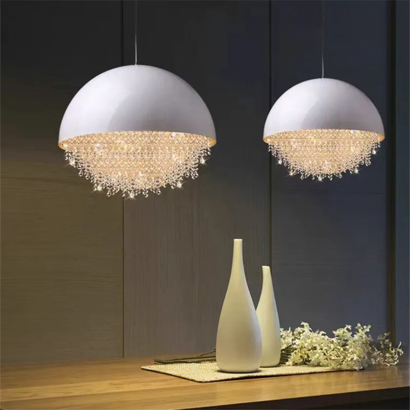 Imagem -04 - Crystal Round Chandelier Led Tassel Lamp para Exhibition Hall Restaurante Sala de Decoração Luxo Hanglamp Designer Dinning-k9