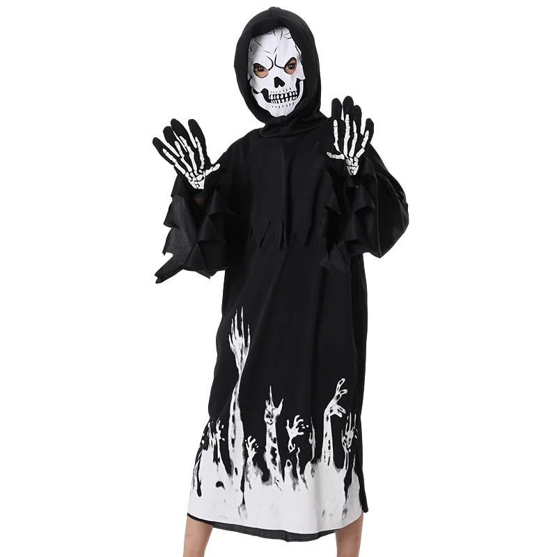 loween Death God COS Costume American Sle  Clothes Glowing Scythe k Theme Stage Performance Ethnic Women's Wear