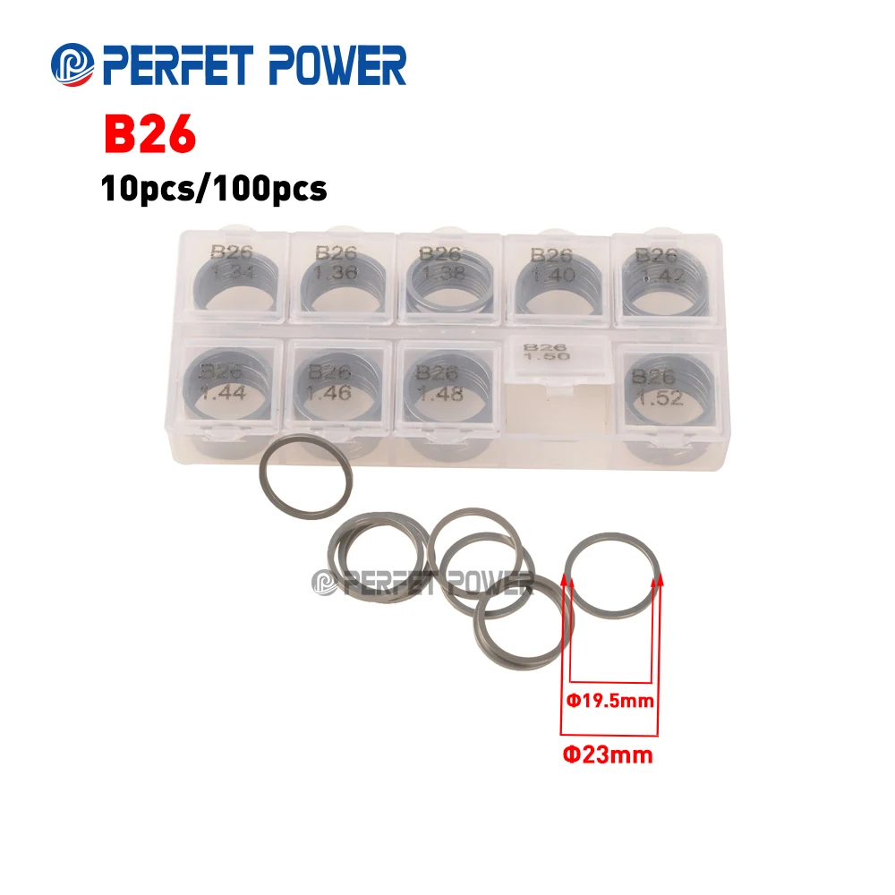 

100pcs B26 Solenoid Valve Adjustment Gasket 1.34, 1.36, 1.38, 1.40, 1.42, 1.44, 1.46, 1.48, 1.50, 1.52