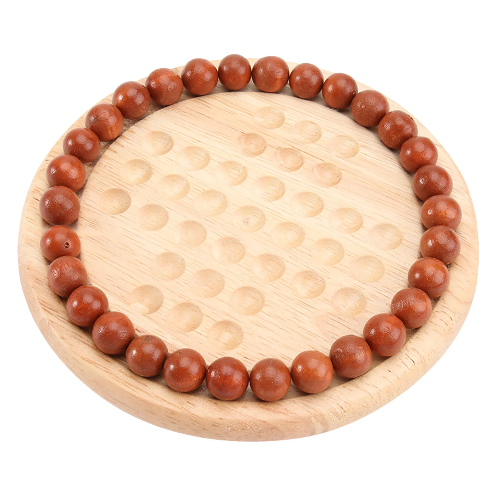

1Set Wooden Europe Board Game Single Chess Peg Educational Cognitive Ability Training Improvement Game for All Ages