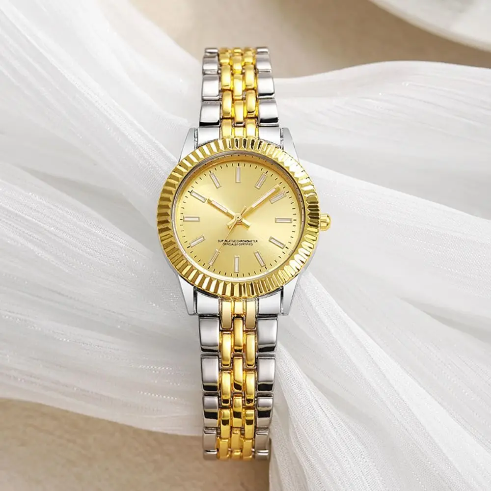 Versatile Stainless Steel Quartz Watches Folding buckle Quartz Women Wristwatch Luxury Gift Simple Wrist Decoration Gift
