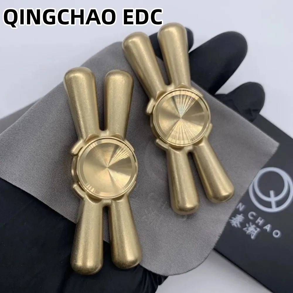 QINGCHAO EDC KAME Fidget Spinner Brass Fidget Toys For Adults Stress Relief Toy Office Desk Accessories