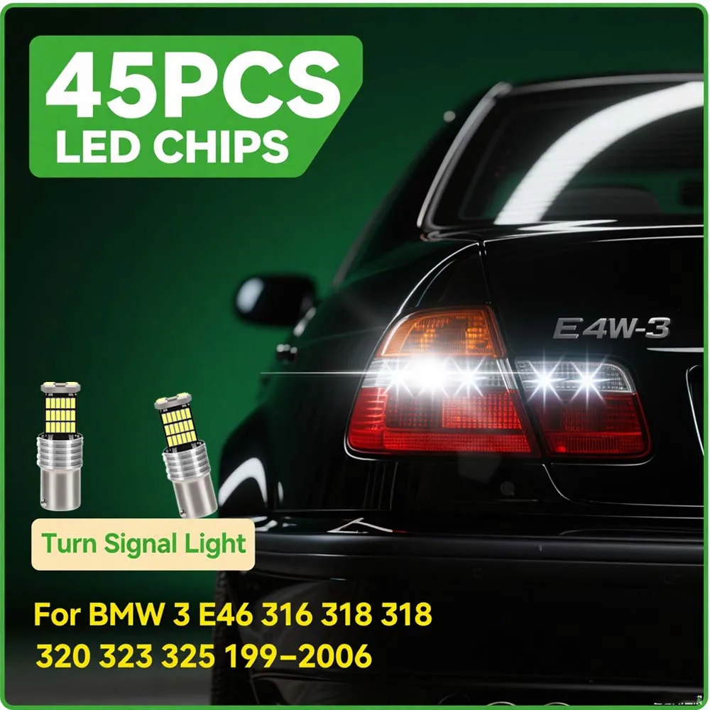 

2PCS 1156 Led Canbus LED Bulbs High Power 10000LM Super Bright Replace For BMW 3 E46 316 318 320 323 325 1999-2006