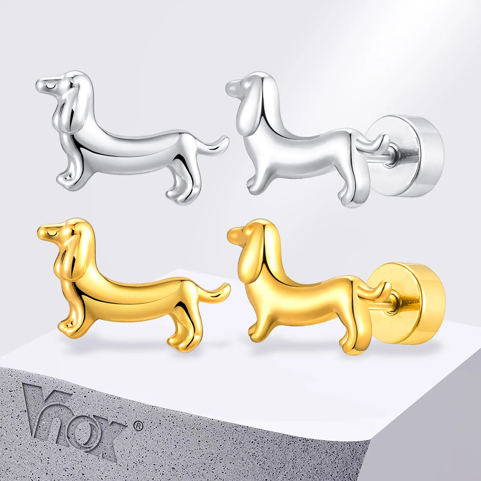 Vnox 1 Pair Stud Ea… - image