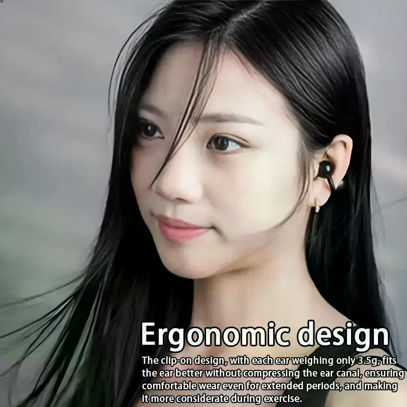 Bone Conduction Bluetooth Headset Clip On Ear Sports Wireless Bluetooth Headset Digital Display