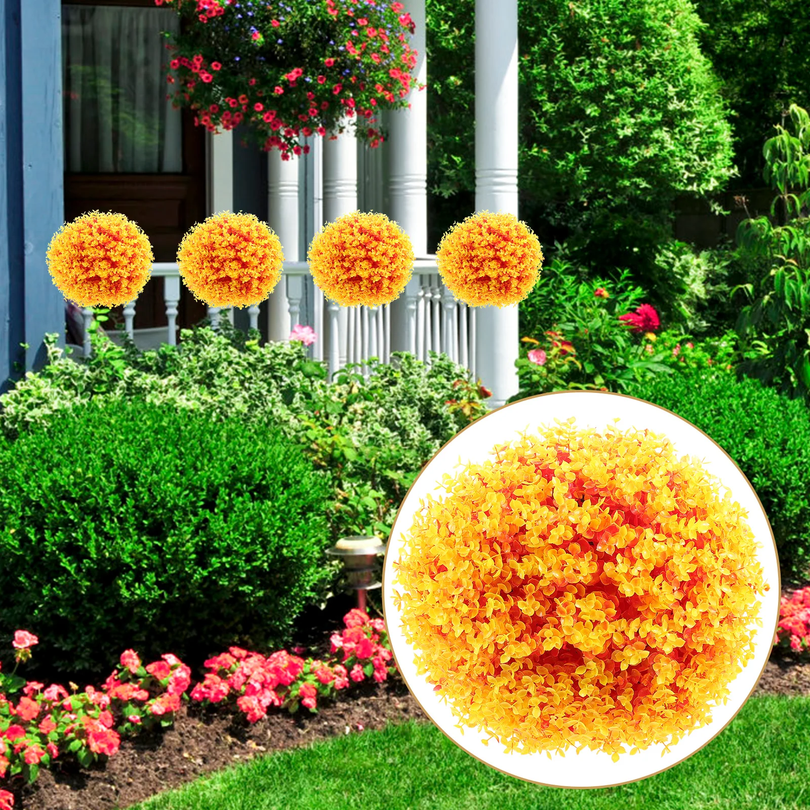 

Simulated Eucalyptus Decorative Grass Balls Faux Outdoor Plants Hanging Model Topiary Plastic Artificial Sphere Mother