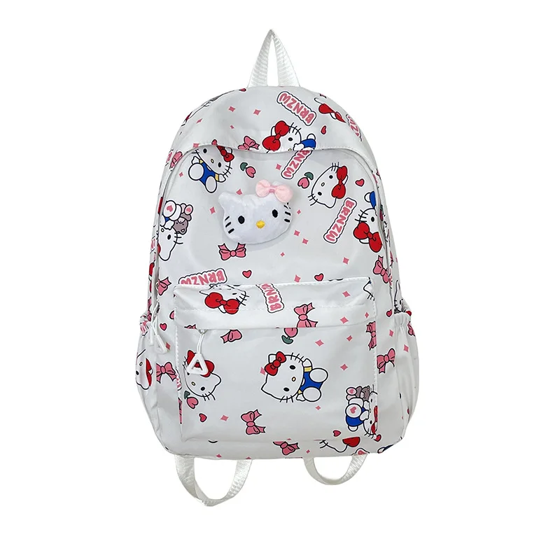 Student Sanrio Schattige Kuromi Melodie Cinnamoroll Grote Capaciteit Rugzak Jongens Meisjes Cartoon Hello Kitty Kawaii Canvas Schooltas