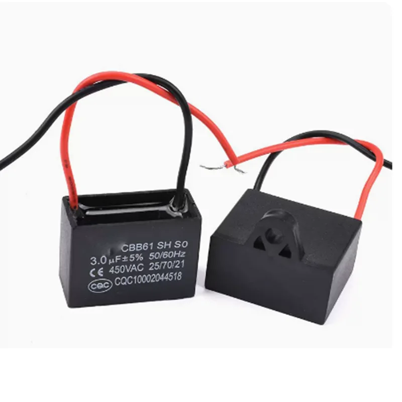 CBB61 startup capacitor Motor fan air conditioning 1.8/2/2.5/1.2/1.5/3/4/5/6 uf 450 v