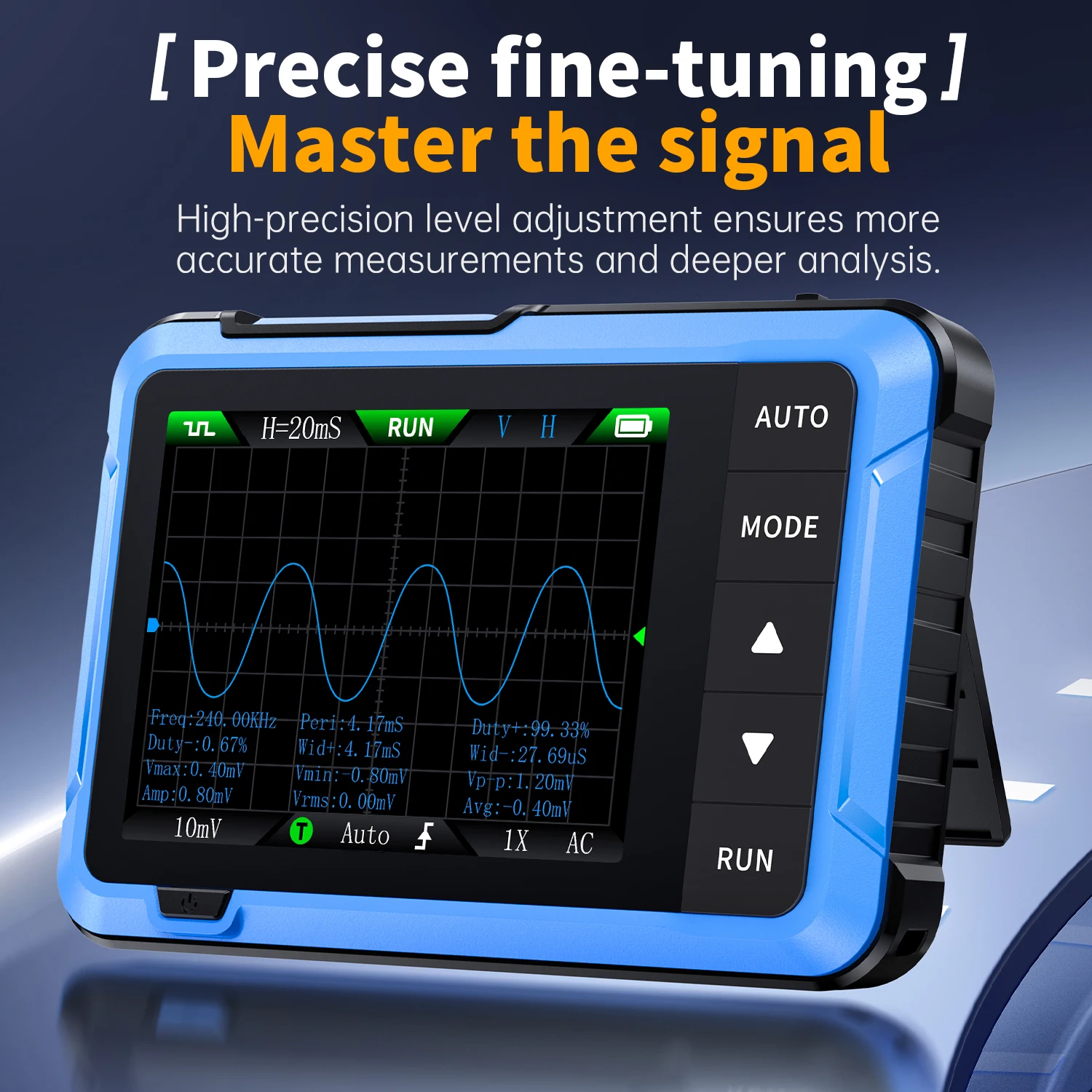 DSO-510 2-in-1 Handheld Oscilloscope Signal Generator Single Channel 10 MHz Bandwidth 48 MSa/s Sample Rate 1KHZ Calibrated