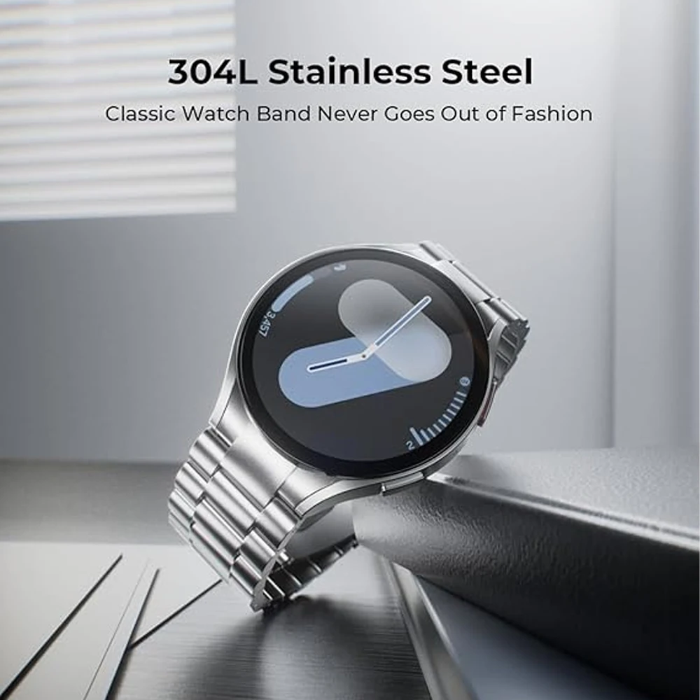 لا توجد فجوات الفرقة لساعة سامسونج جالاكسي 7/ 7 LTE 44 مللي متر Watch6 4 الكلاسيكية 43 47 مللي متر 5Pro 45 مللي متر حزام أساور الفولاذ المقاوم للصدأ الرسمية #2