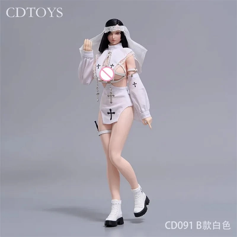 

Предзаказ: Набор для косплея в масштабе 1/6: одежда черно-белой монахини для 12-дюймовых фигурок CD091, аксессуары для кукол