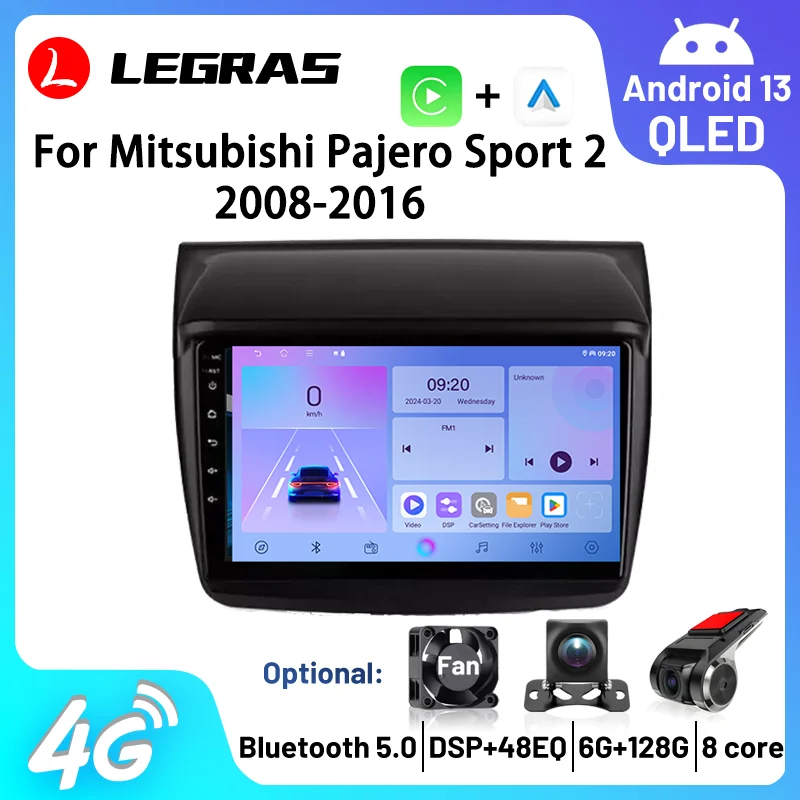 

CarPlay Android Auto Multimedia Player For Mitsubishi Pajero Sport 2 2008-2016 L200 Triton 2006-2014 GPS DSP Car Bluetooth Radio