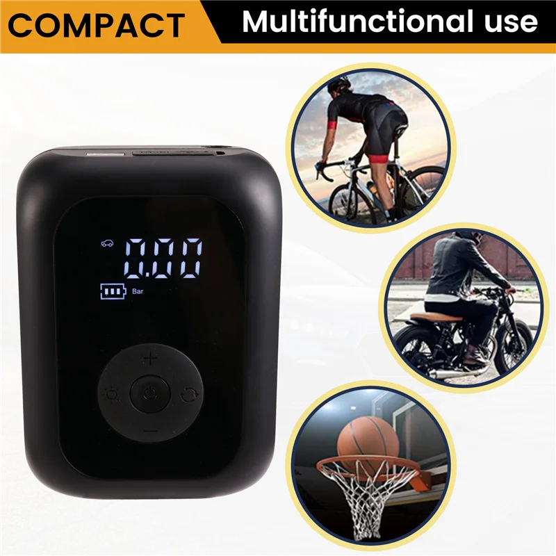 

A64T-Mini Air Pump Electric Bicycle Air Pump Bicycle Pump Electric Air Pump For Car Bicycle Motorcycle Mini Air Compressor