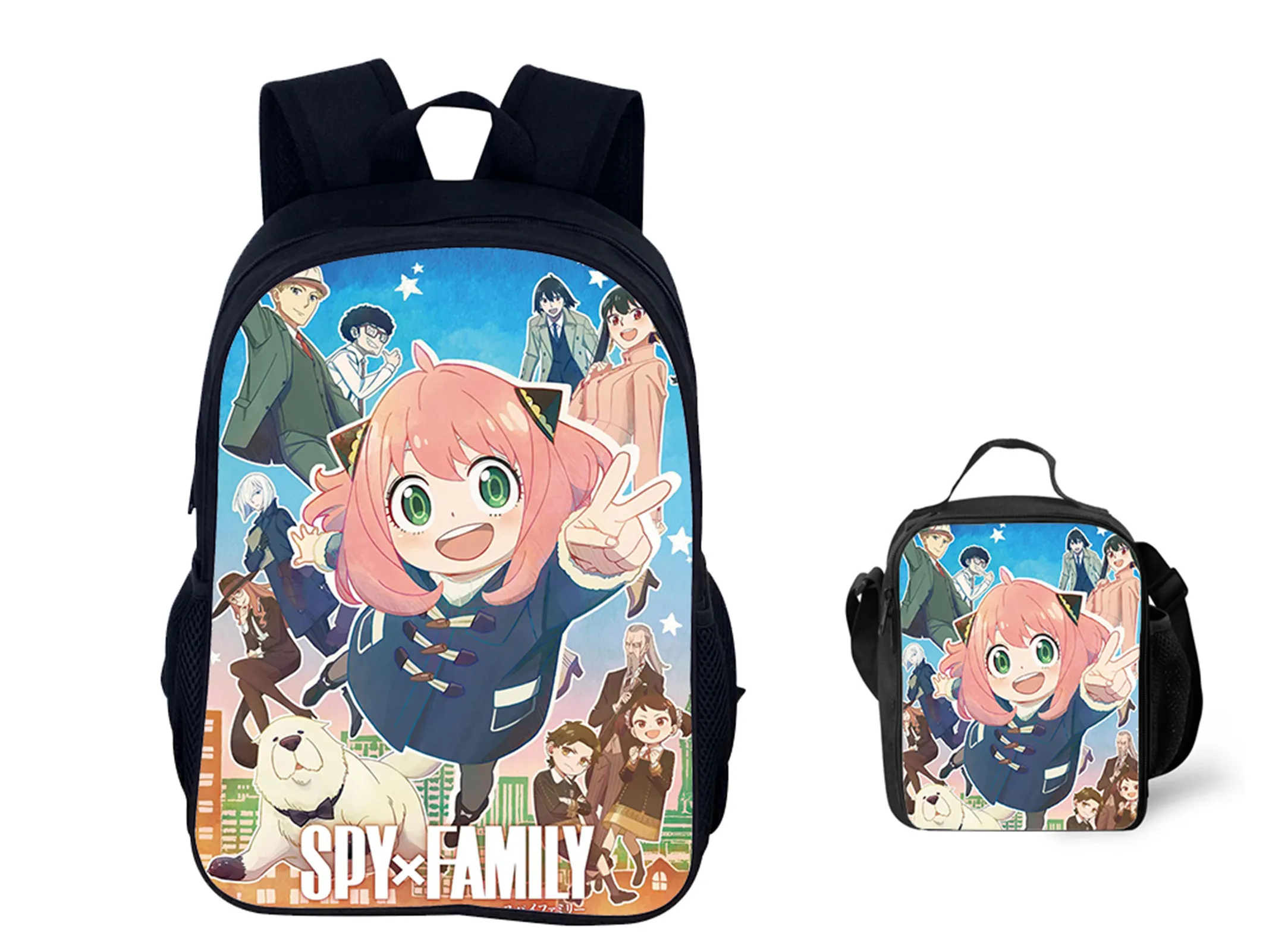 

SPY×FAMILY Lightweight School Bookbag with Waterproof Lunch Box 2Pcs Set-Cartoon Backpack for Student