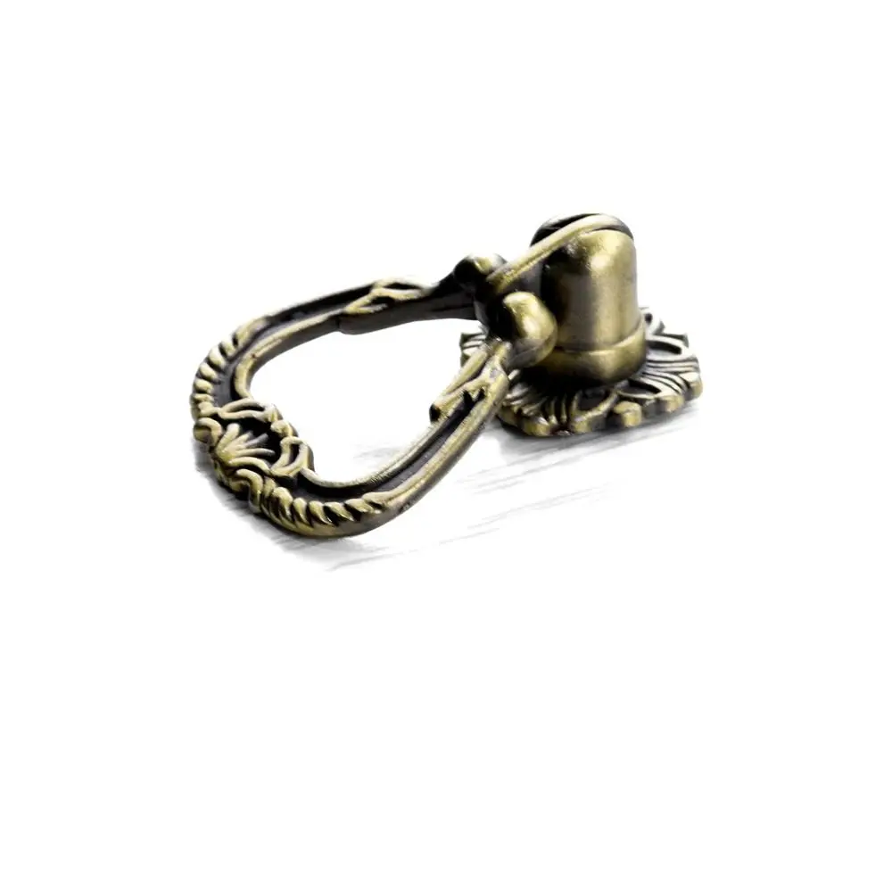 Chinese Antique Zinc Alloy Pendant Handle Retro Style Delicate Continental Cabinet Door Handle Multi-purpose Pull Ring