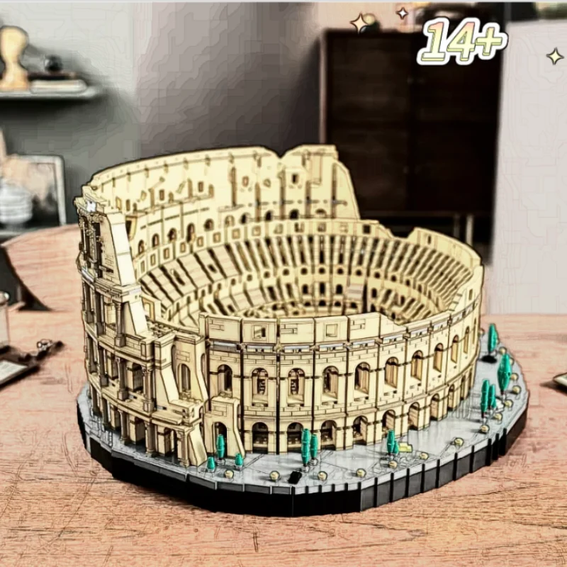 Italy Colosseum Historic Landmarks Architectural 9036pcs In Stock Building Blocks Display Models Collector Edition Holiday Gifts