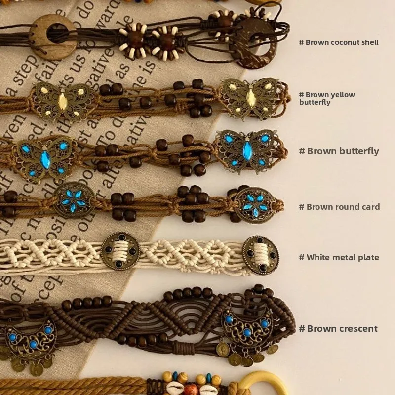 سلسلة خصر على شكل فراشة بوهيمية للنساء، حزام مجوهرات أنيق للجسم، إكسسوار أزياء Y2K لمطابقة الفساتين وملابس السباحة #2