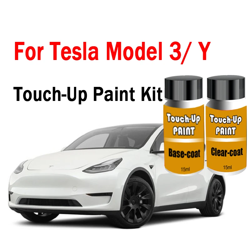 Car Paint Repair Kit for Tesla Model 3/ Y 2026 Car Paint Scratch Remover Touch-Up Paint Set Car Accessories Black White Silver