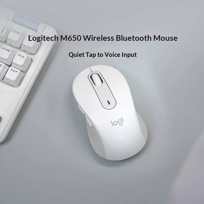 Logitech M650/M650L Ergonomic Mouse Wireless Quiet Click Dual Mode Connect Multi Device Pairing Long Battery PC