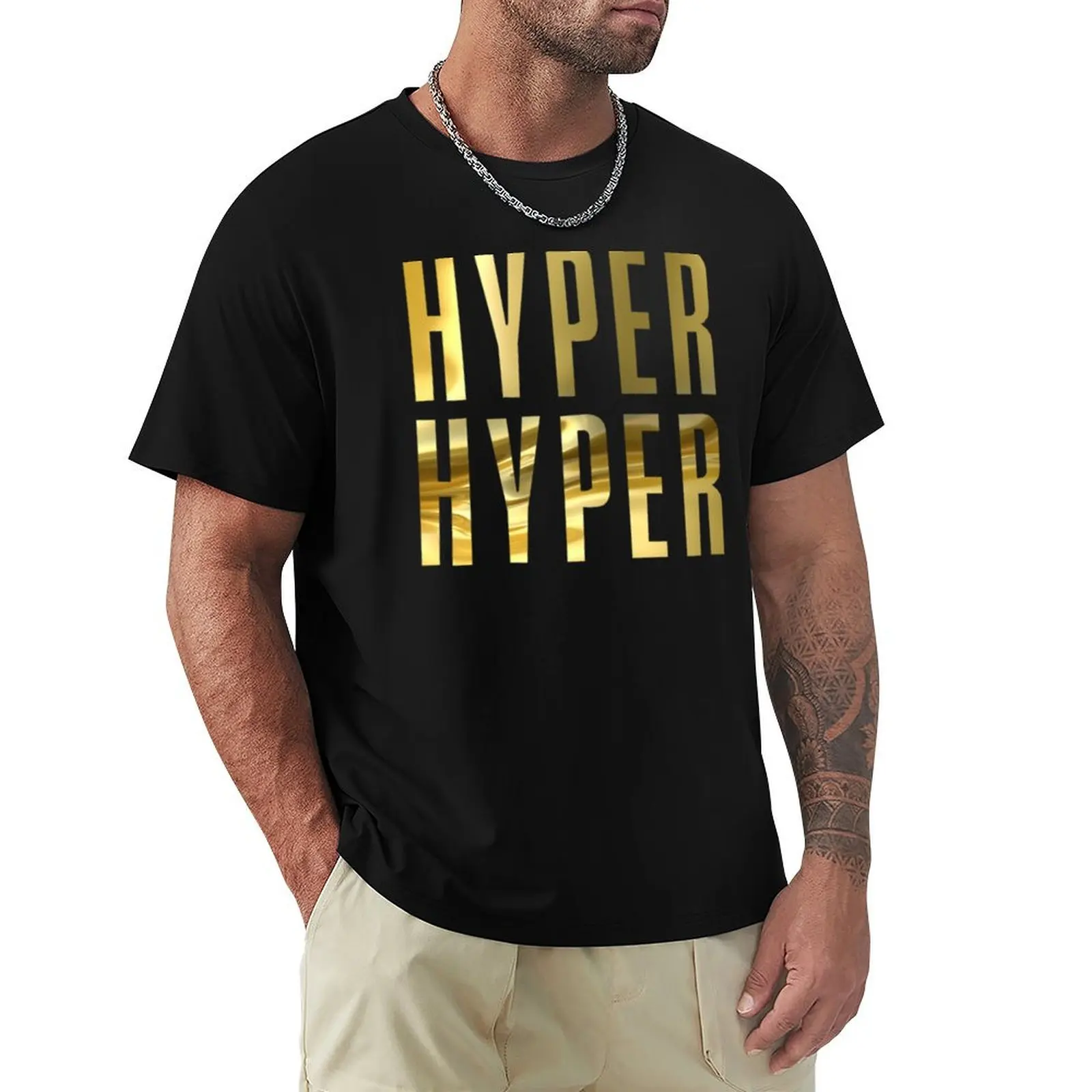 Hyper Hyper - Scooter band collector hit 90s gold edition T-Shirt All Match Print Short Sleeve Top