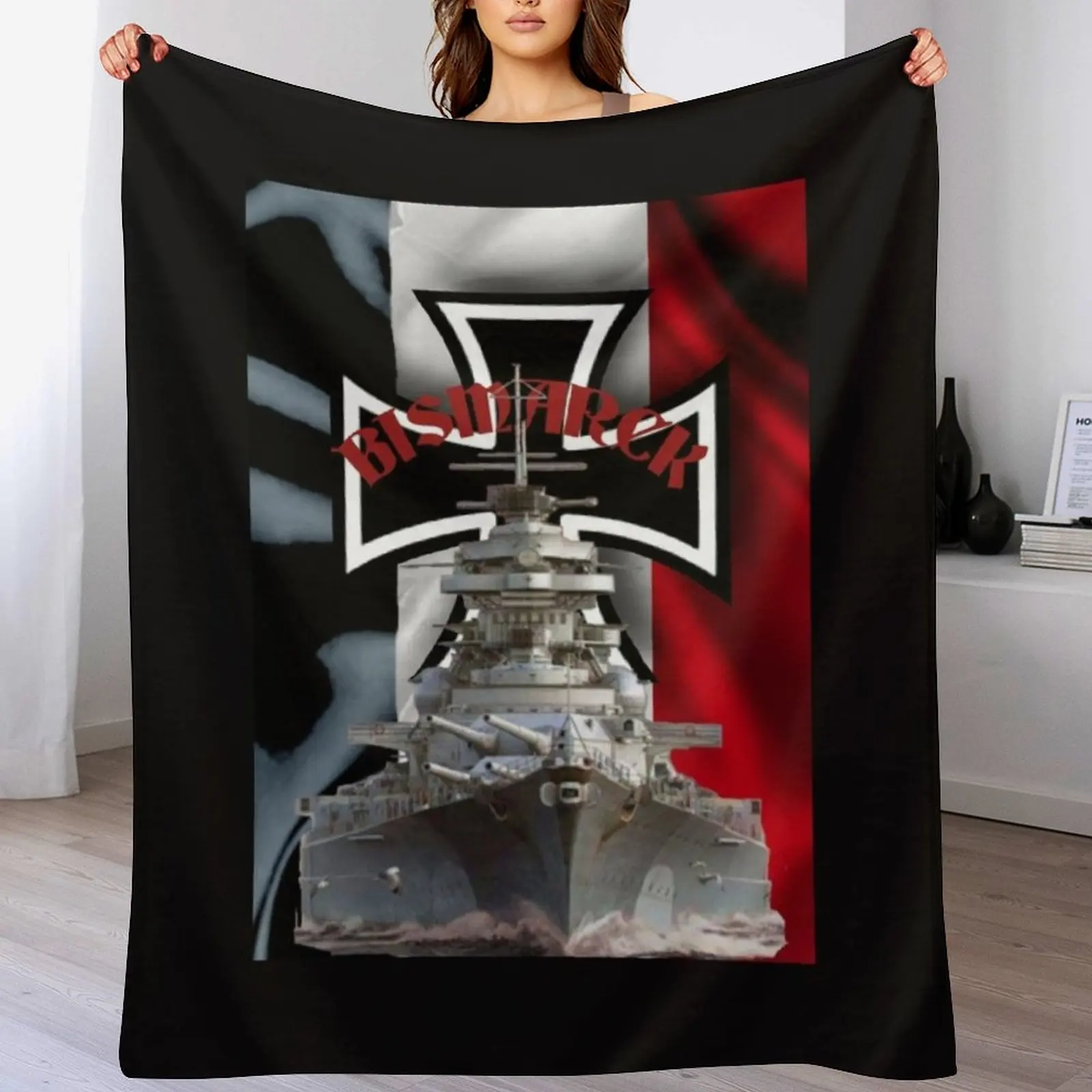 

German battleship BISMARCK 2 Throw Blanket Hairy Custom Sofas Nap Blankets