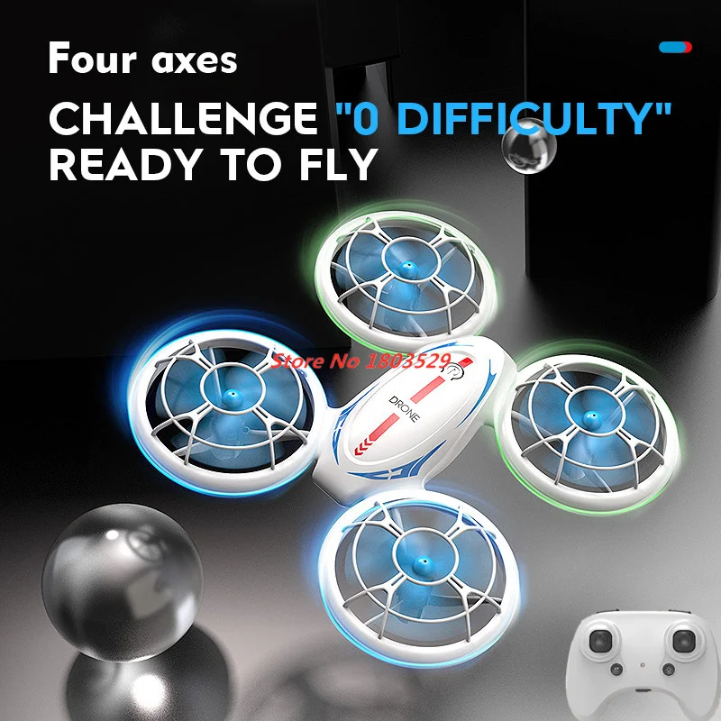 Full Protection Cool LED Lighting RC Drone UFO 2.4G Attitude Hold Hover Headless Mode Roatation RC Drone Quadcopter Boy Kid Gif