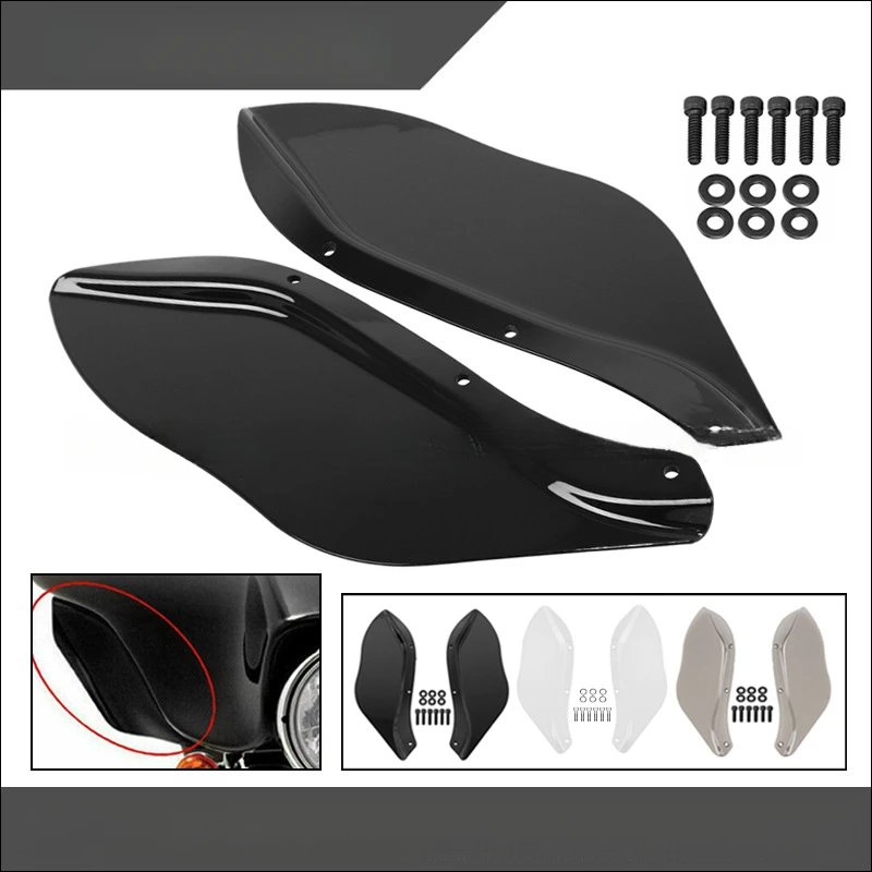 

Suitable for Harley-Davidson Grand Glide Side Windshield Fairing Side Small Wind Deflectors Windscreen 1996-2013