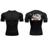 Men's Demon Slayer - Print Running Sport T - Shirt | Compression & Quick - Dry for Gym & Training RL000275