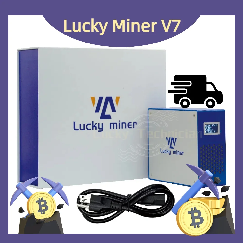 

Биткоин-Майнер Lucky Miner LV07 последняя модернизированная модель от Lucky Miner LV06 Solo WiFi 1T GH/S криптовалютическая машина для домашнего использования BTC-Майнер
