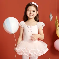 Ballet Tutu Dress Girls Dance Clothing Kids Summer Training Princess Skirt Costumes Gymnastics Bodysuit Leotards Ballet Skirt