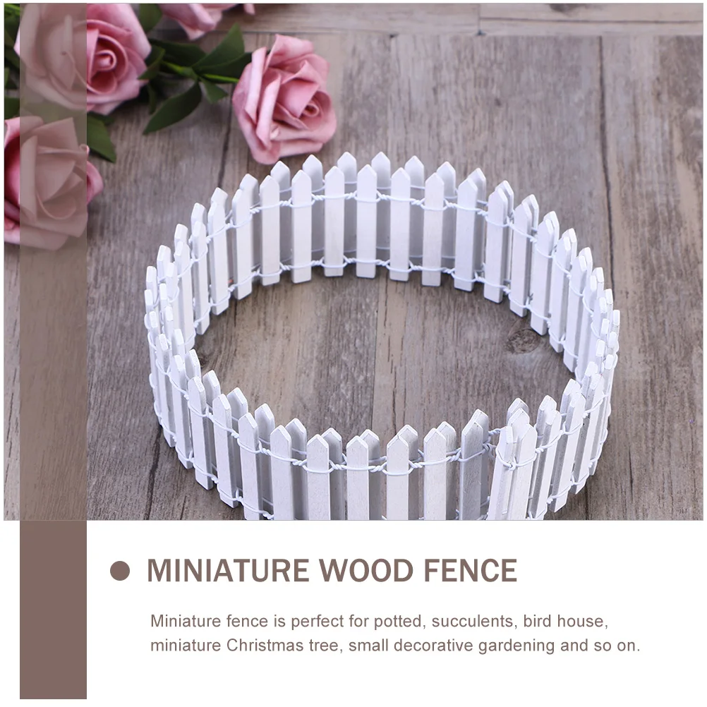 4 pezzi recinzione in miniatura decorazione mini recinzione da giardino in legno per micro paesaggio piante grasse in vaso fai da te albero di Natale ornamento per la casa degli uccelli