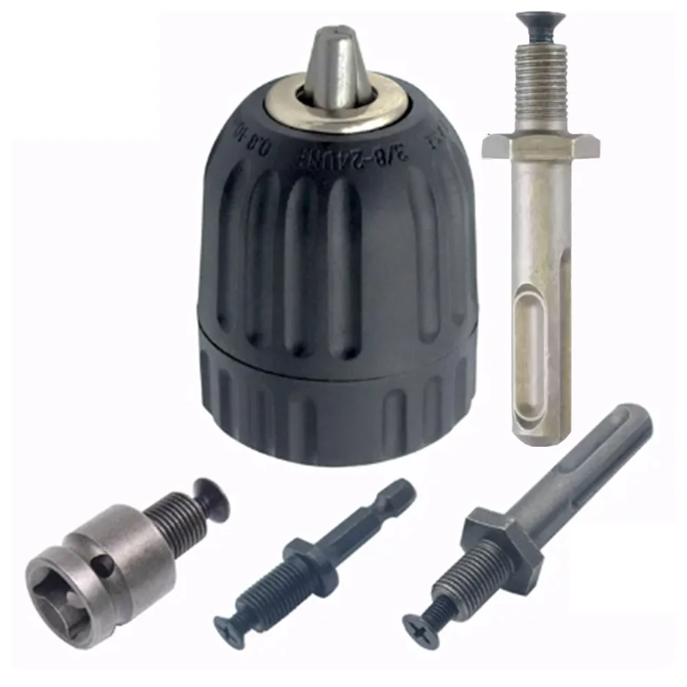 Precision Drill Chuck Adapter 5PCS Set 0 810mm Range Quick Change High Speed Steel Material Reliable Performance