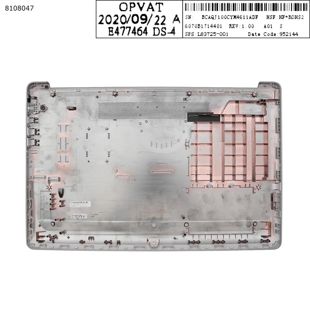 

Нижняя крышка корпуса ноутбука HP 17-BY 17-CA Silver