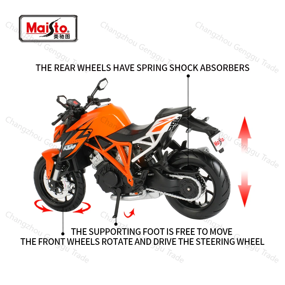 Коллекционные машины Maisto 1:12 KTM-1290 Super Duke R, литые, оранжевые, хобби, модель мотоцикла, игрушки
