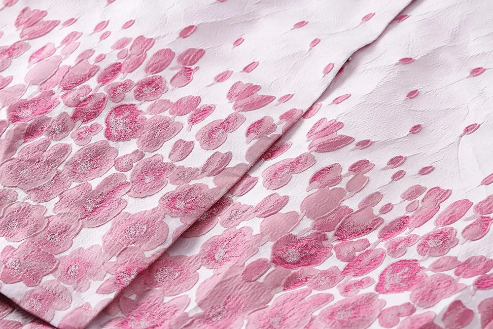New Spring Autumn OL Ladies delicato fiore rosa Jacquard Trench lungo soprabito sottile + abito da serbatoio abito da donna di moda