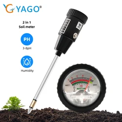 Mechanical Soil pH Tester Waterproof pH Moisture Meter Hygrometer for Garden Potted Vegetable Greenhouse Planting