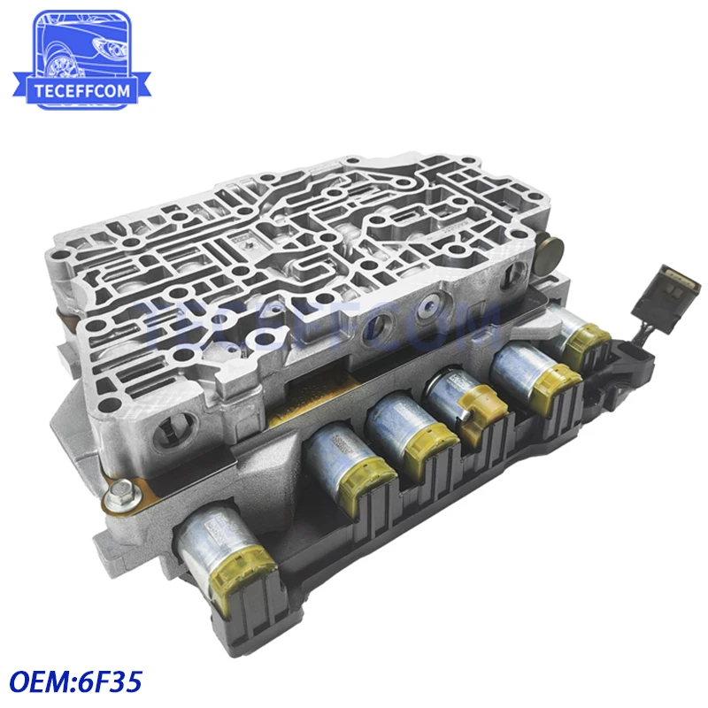 Cuerpo de válvula de transmisión de 6 velocidades 6F35 con cuerpo de válvula de caja de cambios solenoide para Ford Escape Explorer Transit 1.5L 2.0L 2008 - 2011