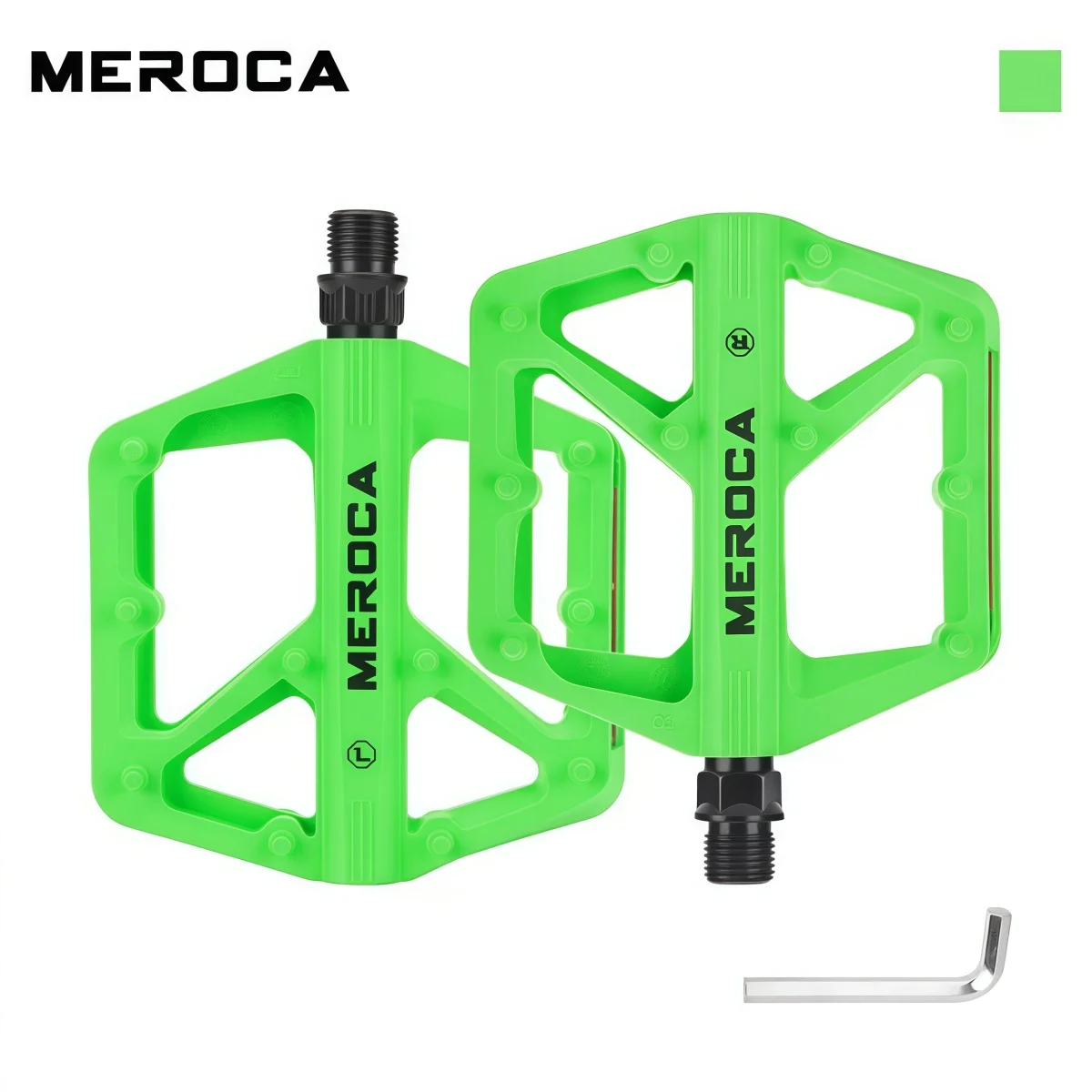 MEROCA Nylon-Fahrradpedale Plattform für MTB Rennrad Dual DU Lager blau rot lila orange grün Aluminium-Fahrradpedale